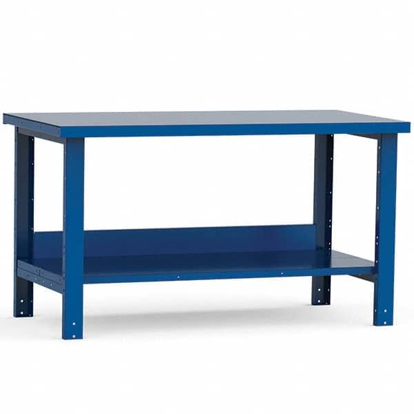 Rousseau Metal - Stationary Work Benches, Tables Type: Work Bench Top Material: Painted Steel - Exact Industrial Supply