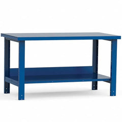 Rousseau Metal - Stationary Work Benches, Tables Type: Work Bench Top Material: Painted Steel - Exact Industrial Supply