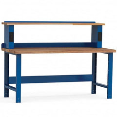 Rousseau Metal - Stationary Work Benches, Tables Type: Work Bench Top Material: Laminated Wood - Exact Industrial Supply