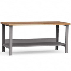Rousseau Metal - Stationary Work Benches, Tables Type: Work Bench Top Material: Laminated Wood - Exact Industrial Supply