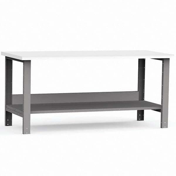 Rousseau Metal - Stationary Work Benches, Tables Type: Work Bench Top Material: Laminated Plastic - Exact Industrial Supply