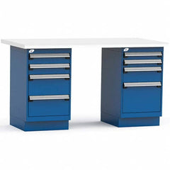 Rousseau Metal - Stationary Work Benches, Tables Type: Work Bench Top Material: Laminated Plastic - Exact Industrial Supply