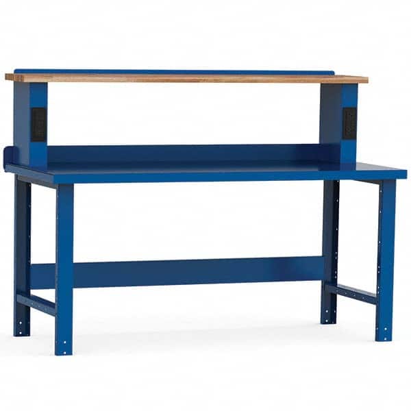 Rousseau Metal - Stationary Work Benches, Tables Type: Work Bench Top Material: Painted Steel - Exact Industrial Supply