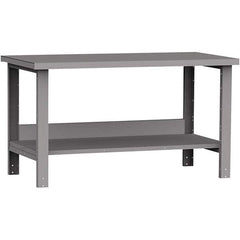 Rousseau Metal - Stationary Work Benches, Tables Type: Work Bench Top Material: Painted Steel - Exact Industrial Supply