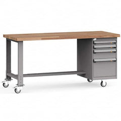 Rousseau Metal - Mobile Work Benches Type: Mobile Workbench Length: 72 (Inch) - Exact Industrial Supply