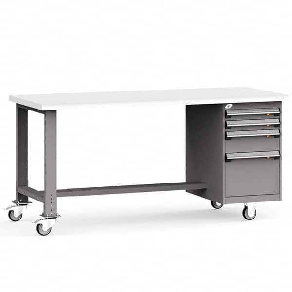 Rousseau Metal - Mobile Work Benches Type: Mobile Workbench Length: 60 (Inch) - Exact Industrial Supply
