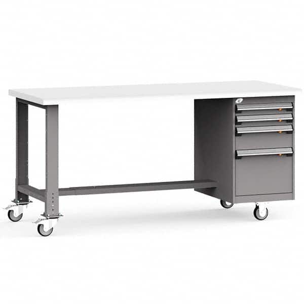 Rousseau Metal - Mobile Work Benches Type: Mobile Workbench Length: 72 (Inch) - Exact Industrial Supply