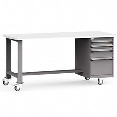 Rousseau Metal - Mobile Work Benches Type: Mobile Workbench Length: 72 (Inch) - Exact Industrial Supply