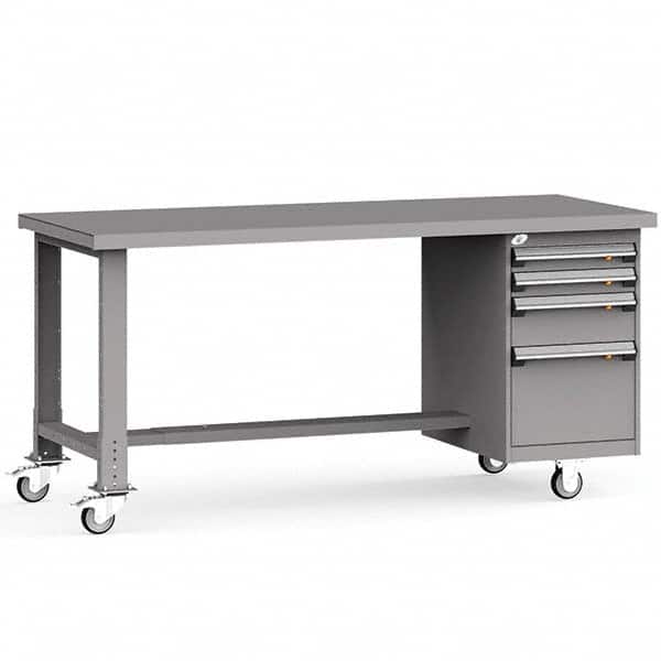 Rousseau Metal - Mobile Work Benches Type: Mobile Workbench Length: 72 (Inch) - Exact Industrial Supply