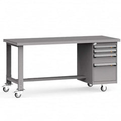 Rousseau Metal - Mobile Work Benches Type: Mobile Workbench Length: 72 (Inch) - Exact Industrial Supply