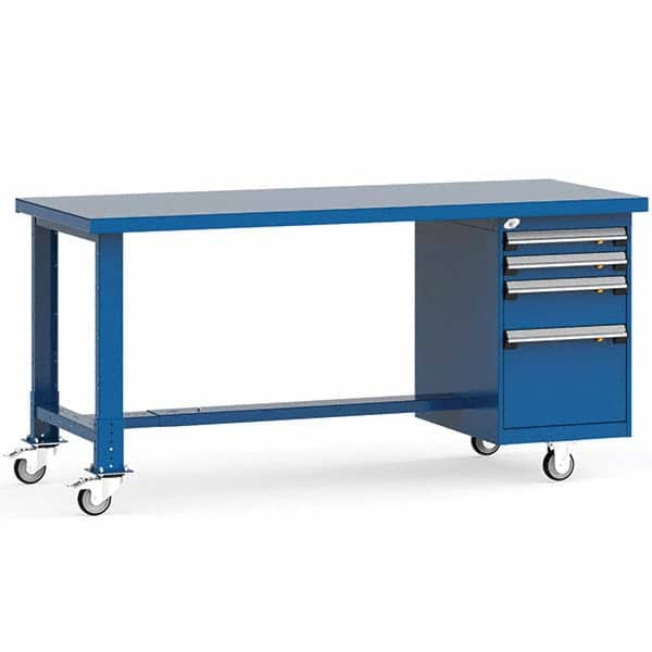 Rousseau Metal - Mobile Work Benches Type: Mobile Workbench Length: 72 (Inch) - Exact Industrial Supply