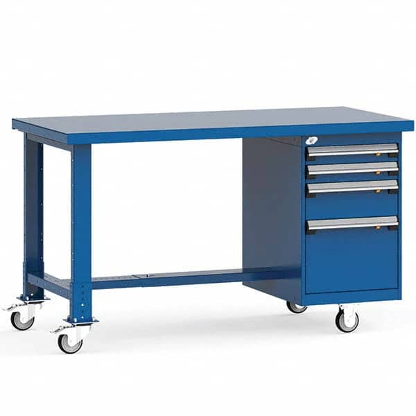 Rousseau Metal - Mobile Work Benches Type: Mobile Workbench Length: 60 (Inch) - Exact Industrial Supply