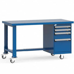 Rousseau Metal - Mobile Work Benches Type: Mobile Workbench Length: 60 (Inch) - Exact Industrial Supply
