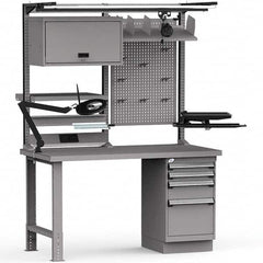 Rousseau Metal - Stationary Workstations Type: Work Center Load Capacity (Lb.): 1100 - Exact Industrial Supply