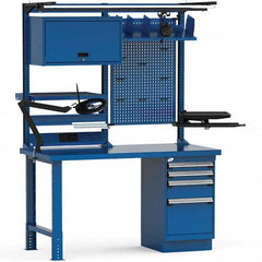 Rousseau Metal - Stationary Workstations Type: Work Center Load Capacity (Lb.): 1100 - Exact Industrial Supply