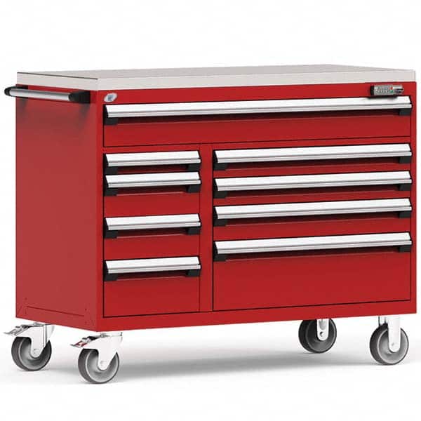 Rousseau Metal - Tool Roller Cabinets Drawers Range: 5 - 10 Drawers Width Range: 48" and Wider - Exact Industrial Supply