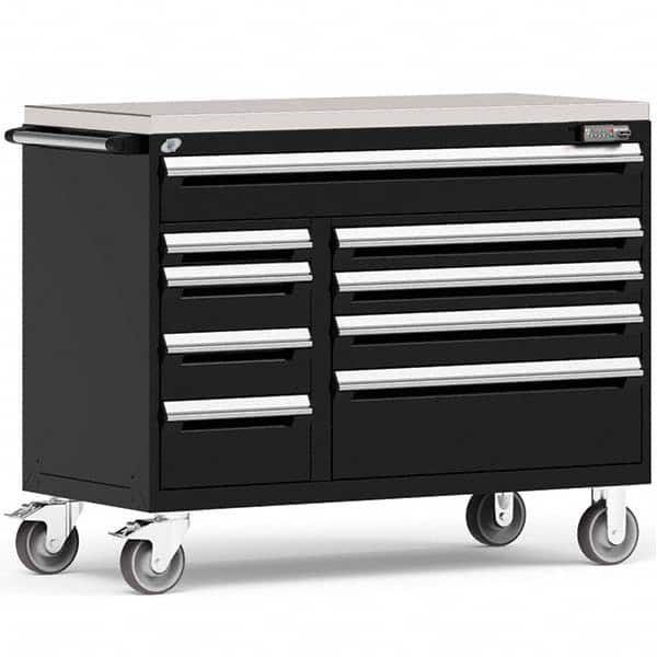 Rousseau Metal - Tool Roller Cabinets Drawers Range: 5 - 10 Drawers Width Range: 48" and Wider - Exact Industrial Supply