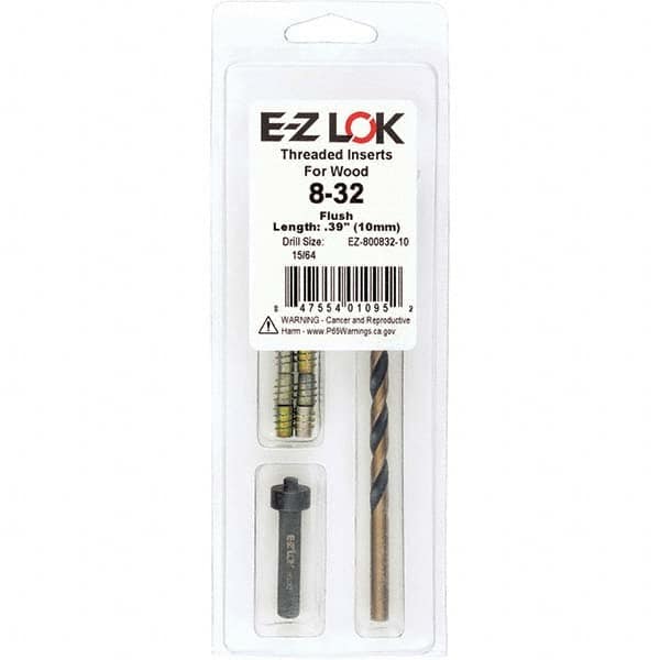 E-Z LOK - Thread Repair Kits Insert Thread Size (Inch): #8-32 Includes Drill: Yes - Exact Industrial Supply