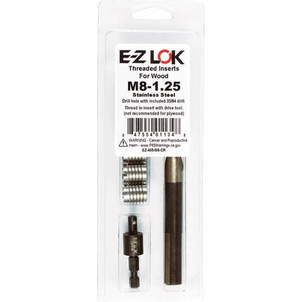 E-Z LOK - Thread Repair Kits Insert Thread Size (mm): M8x1.25 Includes Drill: Yes - Exact Industrial Supply