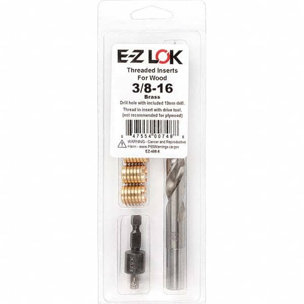 E-Z LOK - Thread Repair Kits Insert Thread Size (Inch): 3/8-16 Includes Drill: Yes - Exact Industrial Supply