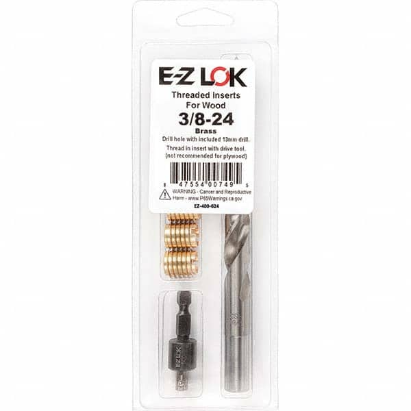 E-Z LOK - Thread Repair Kits Insert Thread Size (Inch): 3/8-24 Includes Drill: Yes - Exact Industrial Supply