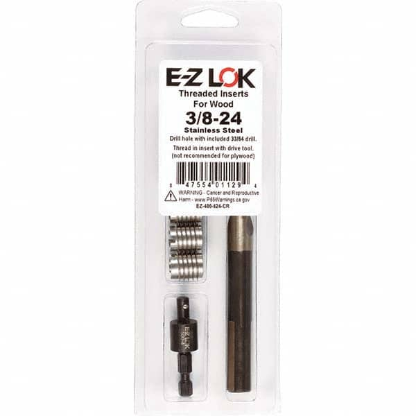 E-Z LOK - Thread Repair Kits Insert Thread Size (Inch): 3/8-24 Includes Drill: Yes - Exact Industrial Supply