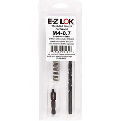 E-Z LOK - Thread Repair Kits Insert Thread Size (mm): M4x0.70 Includes Drill: Yes - Exact Industrial Supply