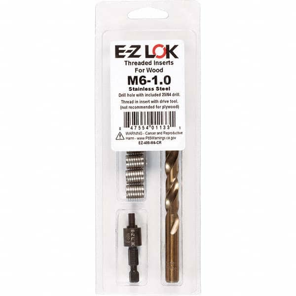 E-Z LOK - Thread Repair Kits Insert Thread Size (mm): M6x1.00 Includes Drill: Yes - Exact Industrial Supply