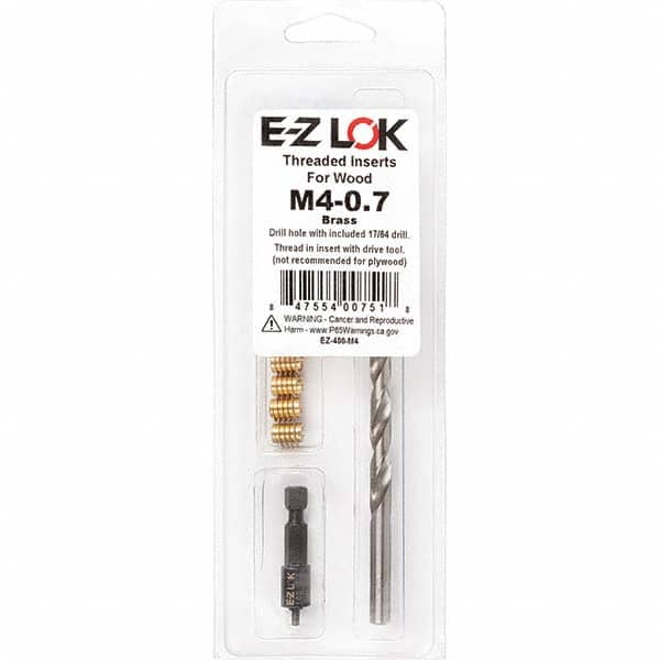 E-Z LOK - Thread Repair Kits Insert Thread Size (mm): M4x0.70 Includes Drill: Yes - Exact Industrial Supply