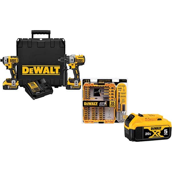 DeWALT - Cordless Tool Combination Kits Voltage: 20 Battery Chemistry: Lithium-Ion - Exact Industrial Supply