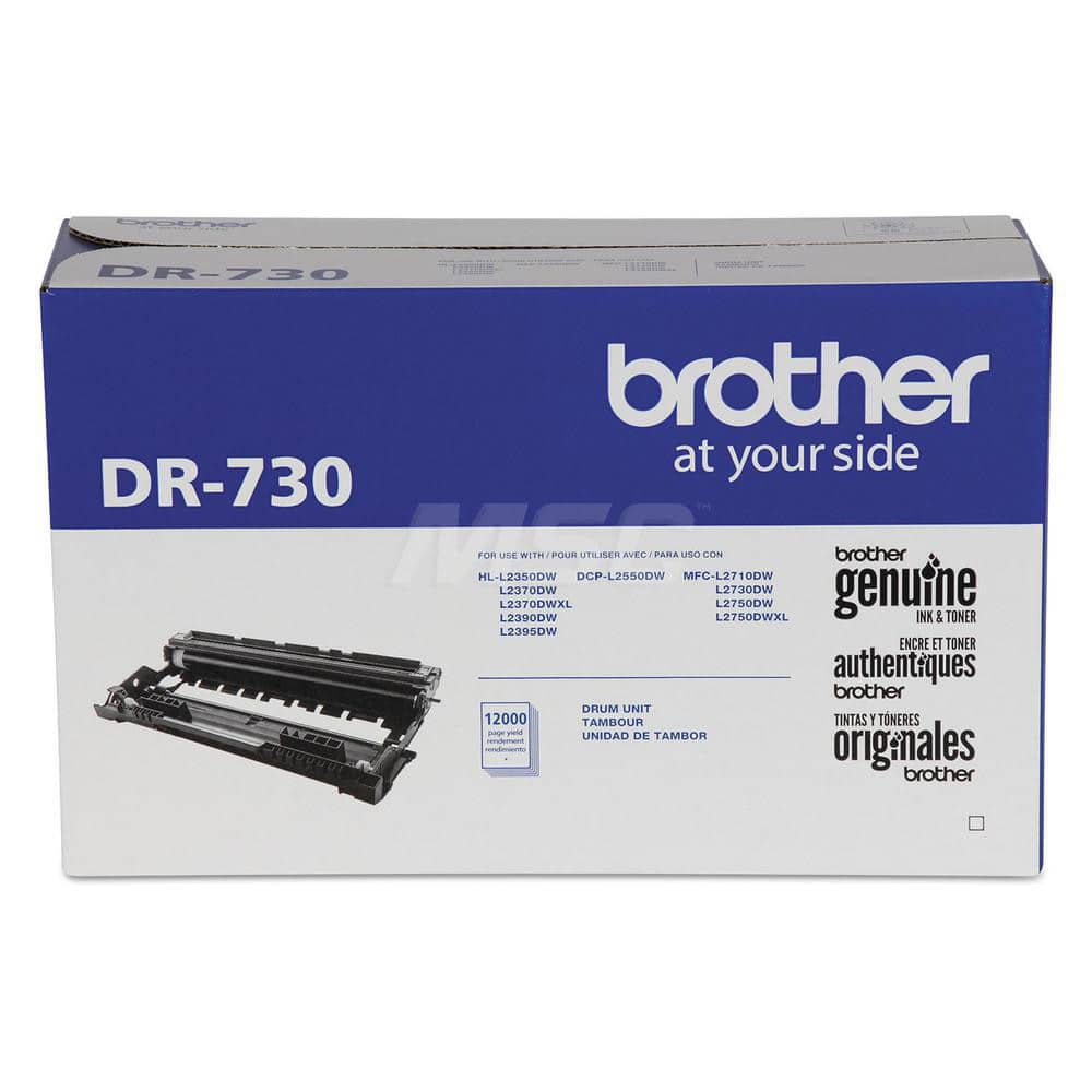 Brother - Office Machine Supplies & Accessories; Office Machine/Equipment Accessory Type: Drum Unit ; For Use With: DCP-L2550DW; HL-L2350DW; HL-L2370DW; HL-L2370DW XL; HL-L2390DW; HL-L2395DW; MFC-L2710DW; MFC-L2750DW; MFC-L2750DW XL Printer ; Color: Black - Exact Industrial Supply