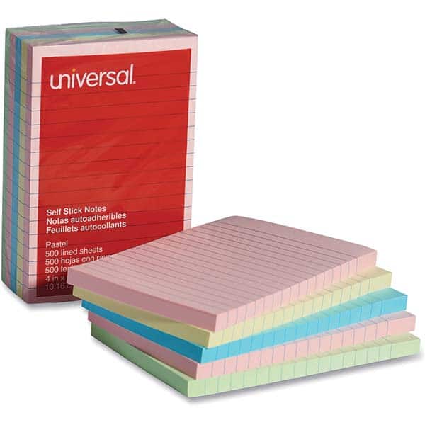UNIVERSAL - Note Pads, Writing Pads & Notebooks Writing Pads & Notebook Type: Self-Stick Notes Size: 4 x 6 - Exact Industrial Supply