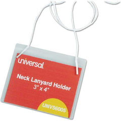 UNIVERSAL - Badge Holders Attachment Type: Hanging Horizontal or Vertical Holder: Horizontal - Exact Industrial Supply