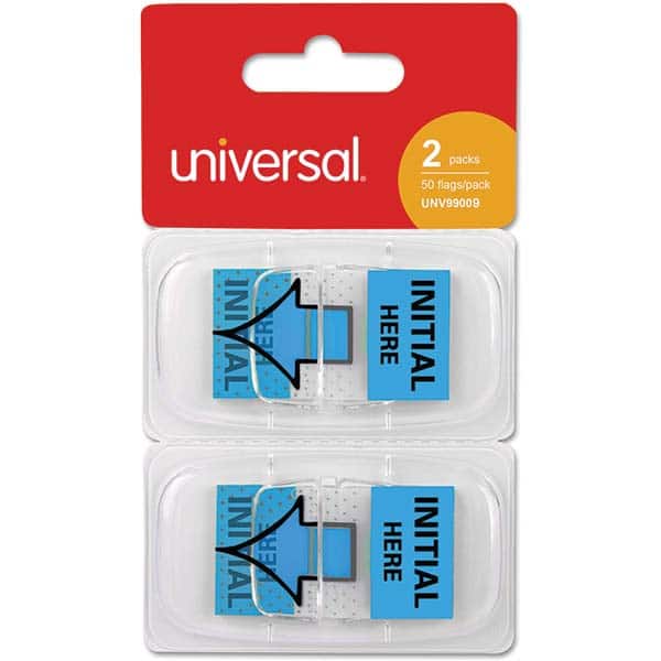 UNIVERSAL - Self-Stick Page Flags Style: Flag Color: Blue - Exact Industrial Supply