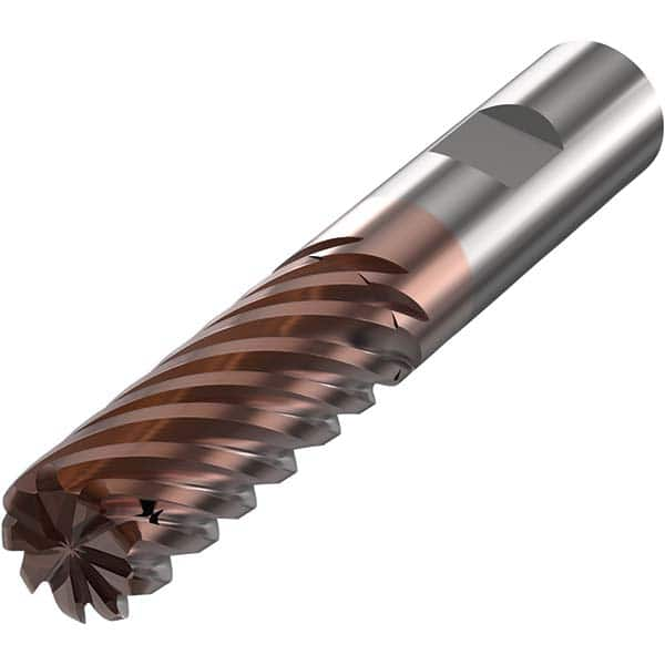 Seco - 25mm Diam 9 Flute Solid Carbide 1mm Corner Radius End Mill - Exact Industrial Supply