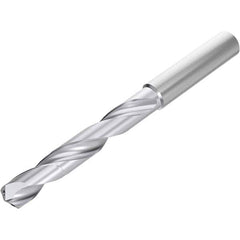 Jobber Length Drill Bit: 0.748″ Dia, 140 °, Solid Carbide TiAlN Finish, Right Hand Cut, Spiral Flute, Straight-Cylindrical Shank