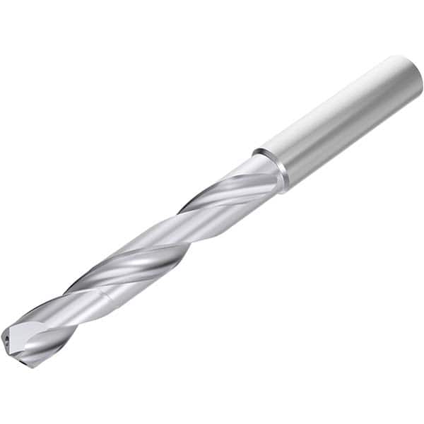 Jobber Length Drill Bit: 0.343″ Dia, 140 °, Solid Carbide TiAlN Finish, Right Hand Cut, Spiral Flute, Straight-Cylindrical Shank