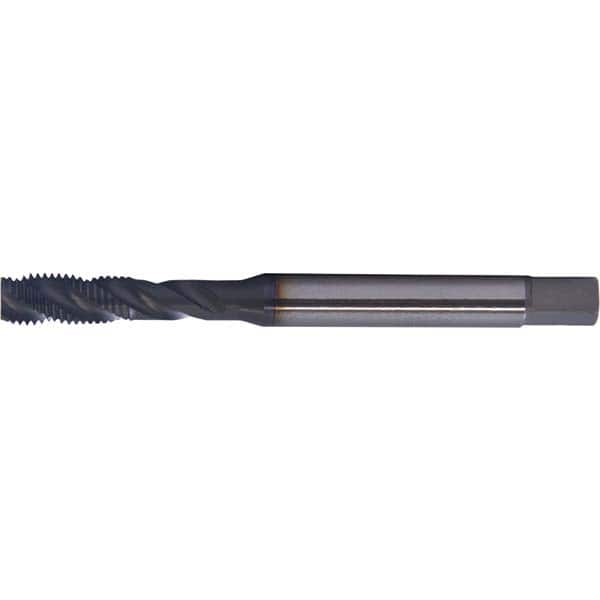 Spiral Flute Tap: 1/2-20, DIN, 3 Flute, Modified Bottoming, 2B Class of Fit, HSS-E, Hardlube Finish 1.535″ Thread Length, 4.3307″ OAL, Right Hand Flute, Right Hand Thread, Series PER-980SF