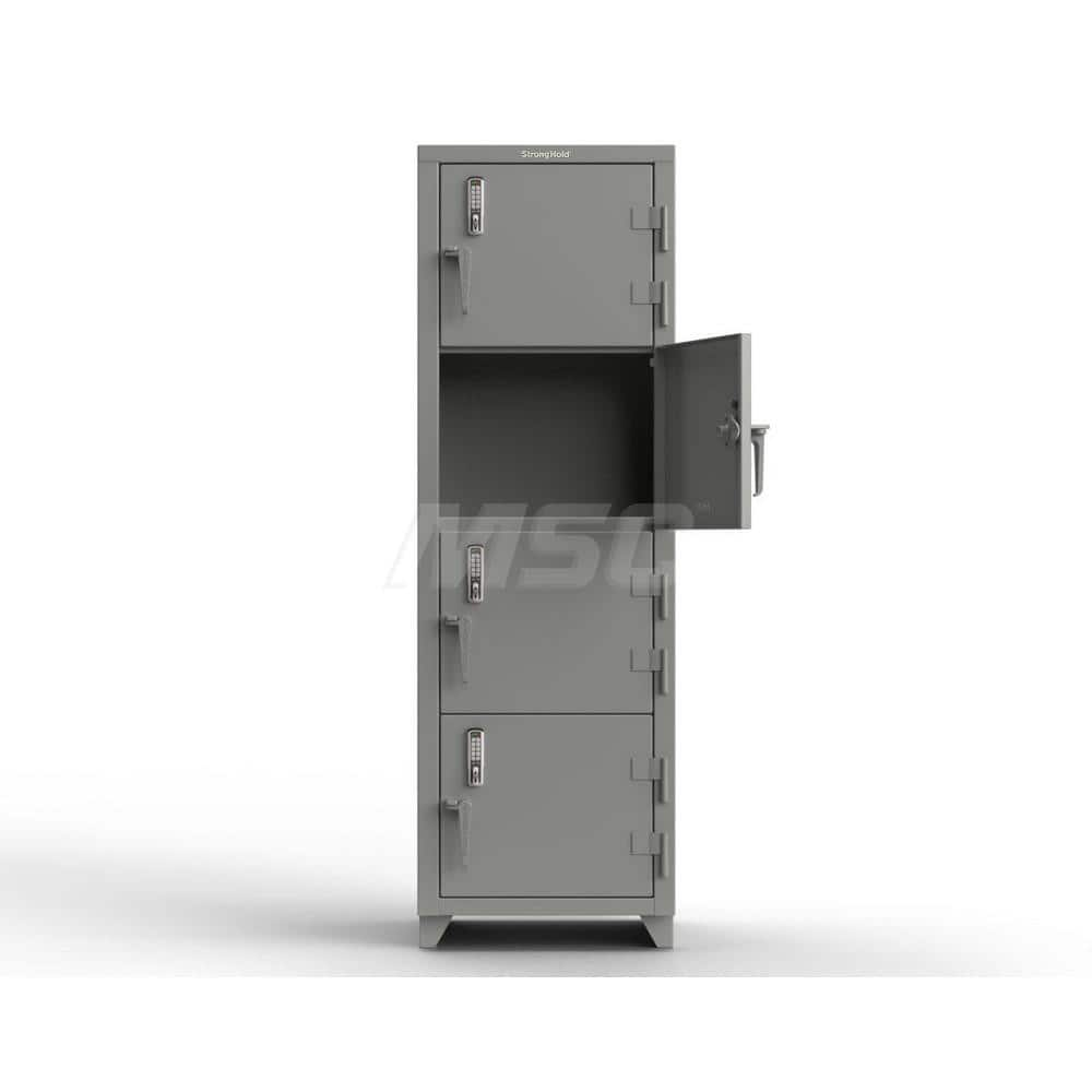 Locker: 24″ Wide, 24″ Deep, 75″ High Dusty Gray, 14-Gauge Steel