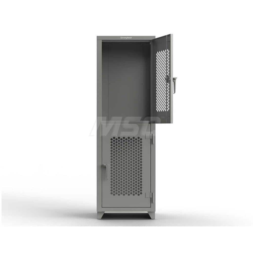 Locker: 24″ Wide, 24″ Deep, 75″ High Dusty Gray, 14-Gauge Steel