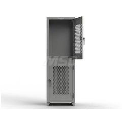 Locker: 24″ Wide, 24″ Deep, 75″ High Dusty Gray, 14-Gauge Steel