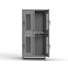 Locker: 36″ Wide, 18″ Deep, 75″ High Dusty Gray, 14-Gauge Steel