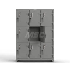 Locker: 54″ Wide, 18″ Deep, 75″ High Dusty Gray, 14-Gauge Steel