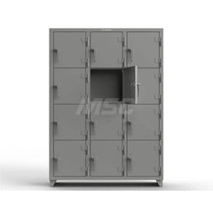 Locker: 54″ Wide, 18″ Deep, 75″ High Dusty Gray, 14-Gauge Steel