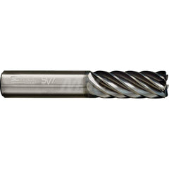 Corner Radius End Mill: 1″ Dia, 3″ LOC, 0.09″ Radius, 7 Flutes, Solid Carbide 6″ OAL, 1″ Shank Dia, 38 ° Helix, AlCrN Coated, Corner Radius End, Centercutting