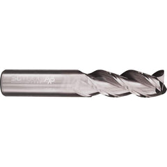 Corner Radius End Mill: 3/4″ Dia, 1-1/4″ LOC, 0.19″ Radius, 3 Flutes, Solid Carbide 4″ OAL, 3/4″ Shank Dia, 42 ° Helix, Bright/Uncoated, Corner Radius End, Centercutting