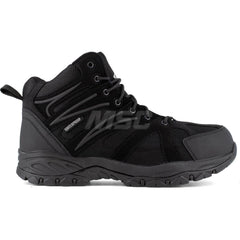 Work Boot: Size 7.5, 4″ High, Leather, Composite Toe Black, Medium Width