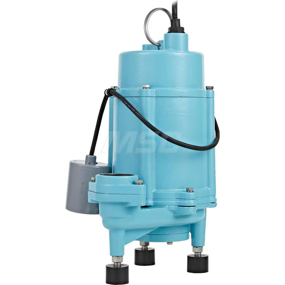 Grinder Sewage & Effluent Pump: Automatic, 1 hp, 12.5A, 115V 1-1/4″ Outlet, Cast Iron Housing