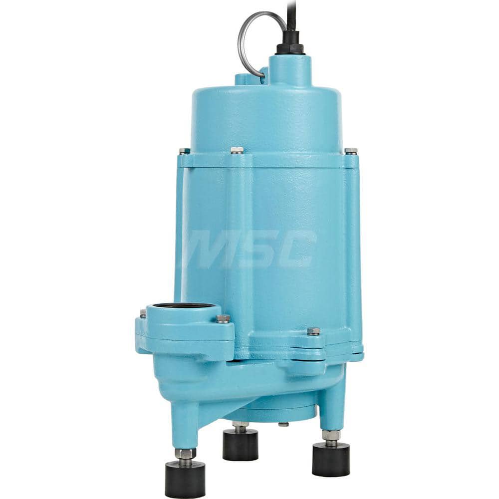 Grinder Sewage & Effluent Pump: Manual, 1 hp, 6.5A, 230V 1-1/4″ Outlet, Cast Iron Housing