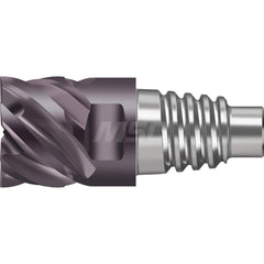 Square End Mill Heads; Mill Diameter (mm): 12.00; Mill Diameter (Decimal Inch): 0.4720; Number of Flutes: 6; Length of Cut (mm): 26.0000; Connection Type: E12; Overall Length (mm): 39.8000; Material: Solid Carbide; Finish/Coating: AlTiN/ZrN; Cutting Direc